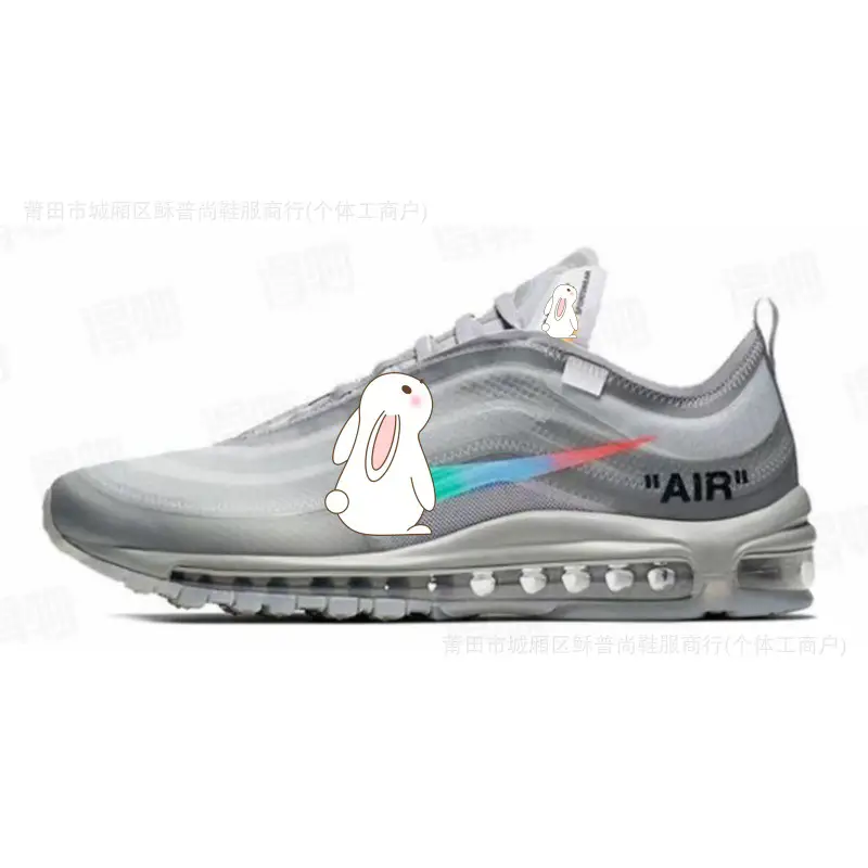 Putian Shoes Pure Original Air Max 97 Full Palm Air Cushion Shoes Bullet Reflective Casual Shoes Badminton Shoes Running Shoes