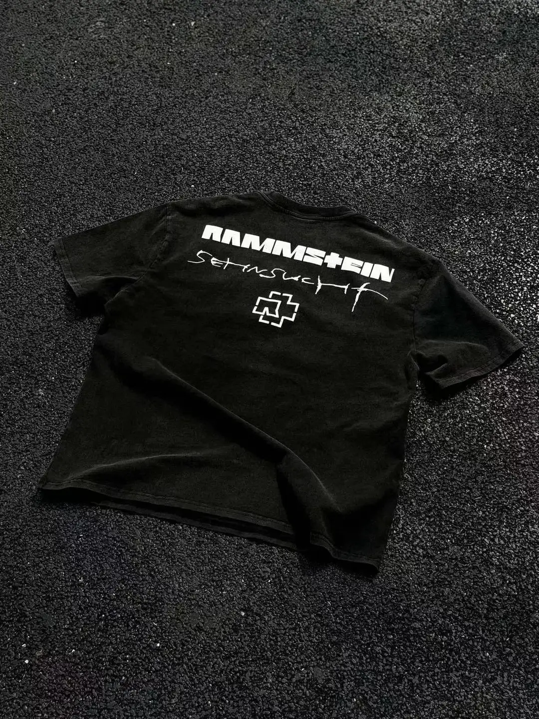 AmericanStyleHighStreetShortSleeveT-shirtMen'sSummerLooseCasualRetroHeavyweightTrendyinsStylishPrintHalfSleeve