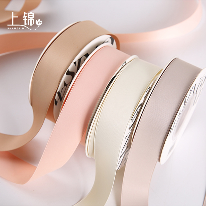 2.5cm Milk Cotton Ribbon Ribbon Matte Thickened Ribbon Flower Flower bouquet Ribbon Gift Strap Bow Ribbon