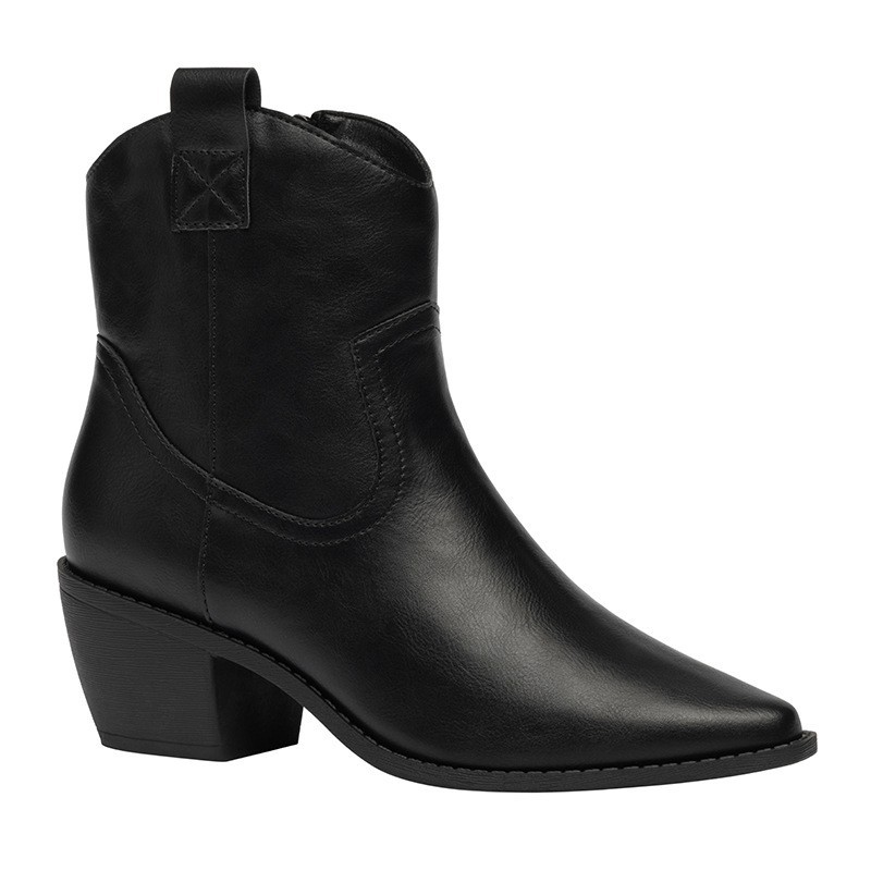 Short Boots for Women, Autumn and Winter Popular High Heels, Export Ready-Made Pointed-Toe Boots, Thick-Heeled Chelsea Boots, Pu Leather Boots