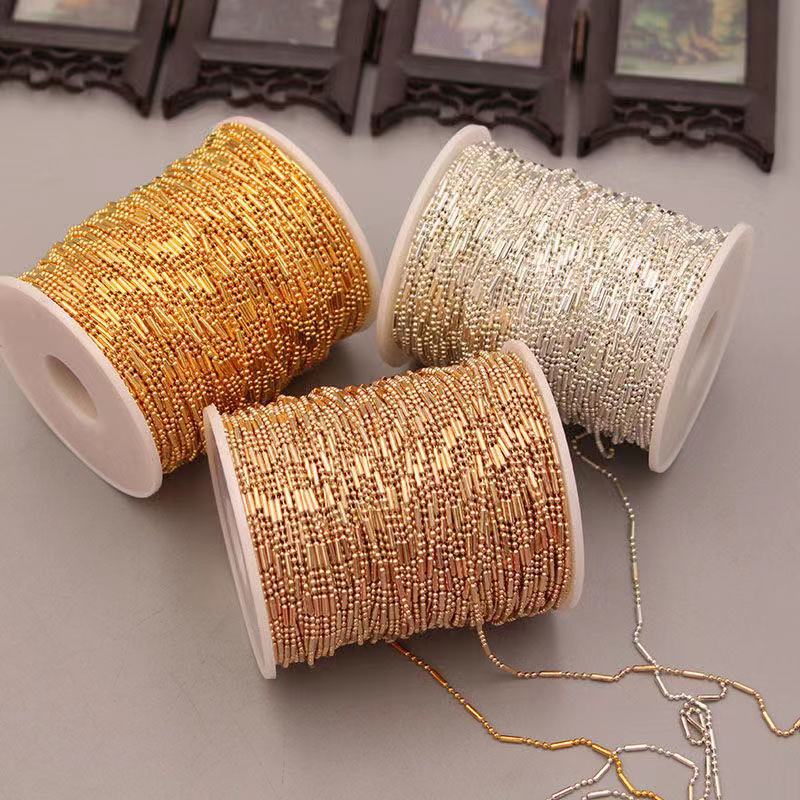 DIY Chain Bamboo Chain Retro Hairpin Tassel Material Color-Preserving Copper Bag Decorative Accessories Handmade Hair Crown Accessories