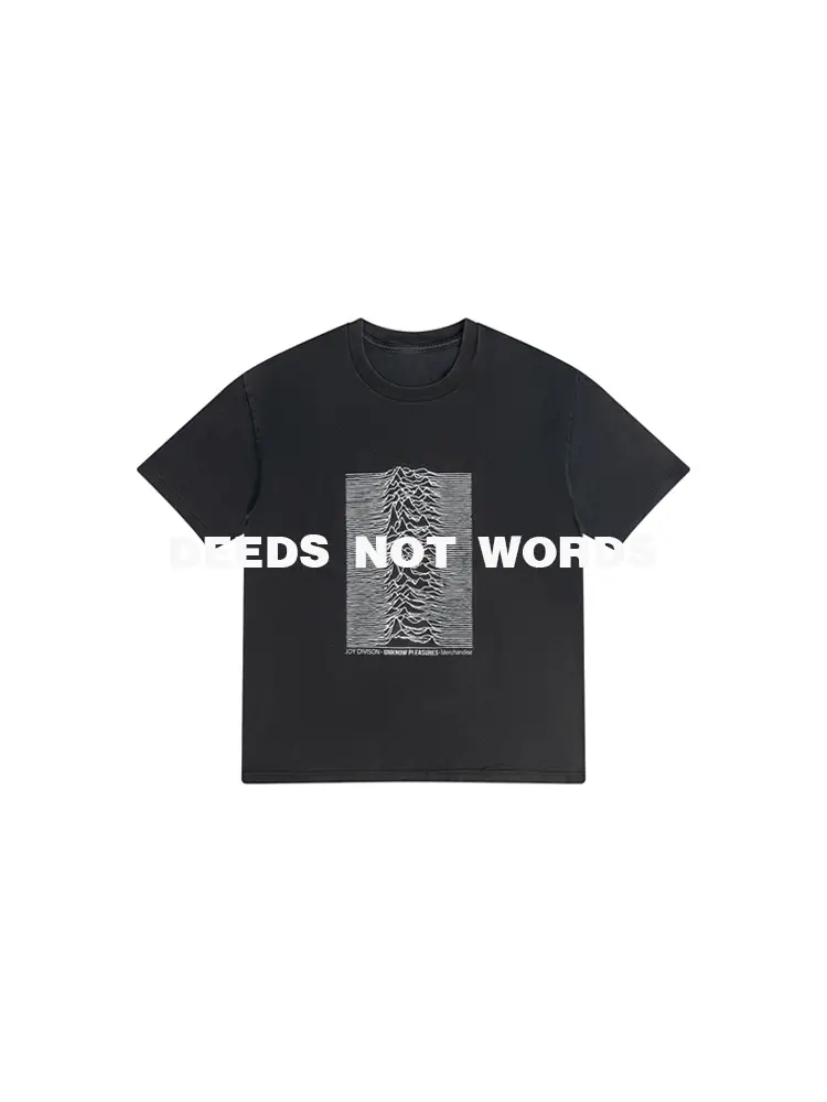 DEEDS Joy Passion Pulse Vintage Cylinder Short Sleeve Black Retro Men's and Women's Kenijima Same Style
