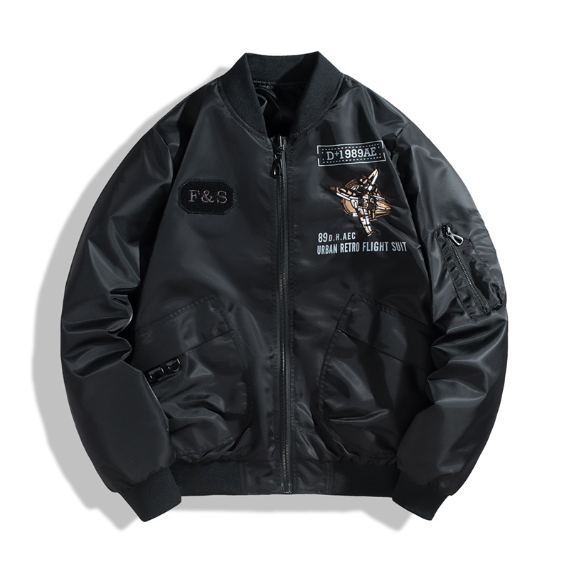 American pilot jacket men's embroidered baseball jacket spring and autumn American retro design handsome top
