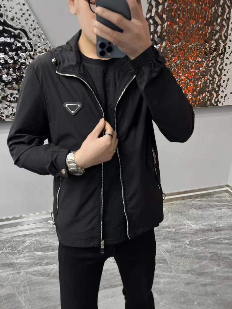 25 New Summer Men's Hooded Sun Protection Clothing, Simple and Elegant, Slim Fit Foto QC de 1688 na Qualit.ly