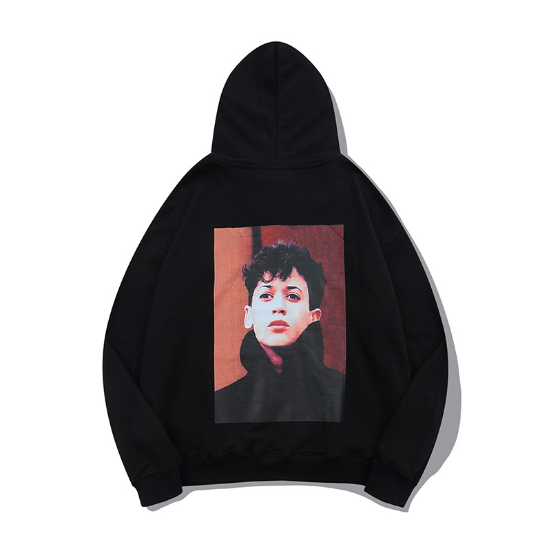 FOG European and American fashion brand ESSENTIALS vintage art portrait print hooded sweater men and women couple jacket