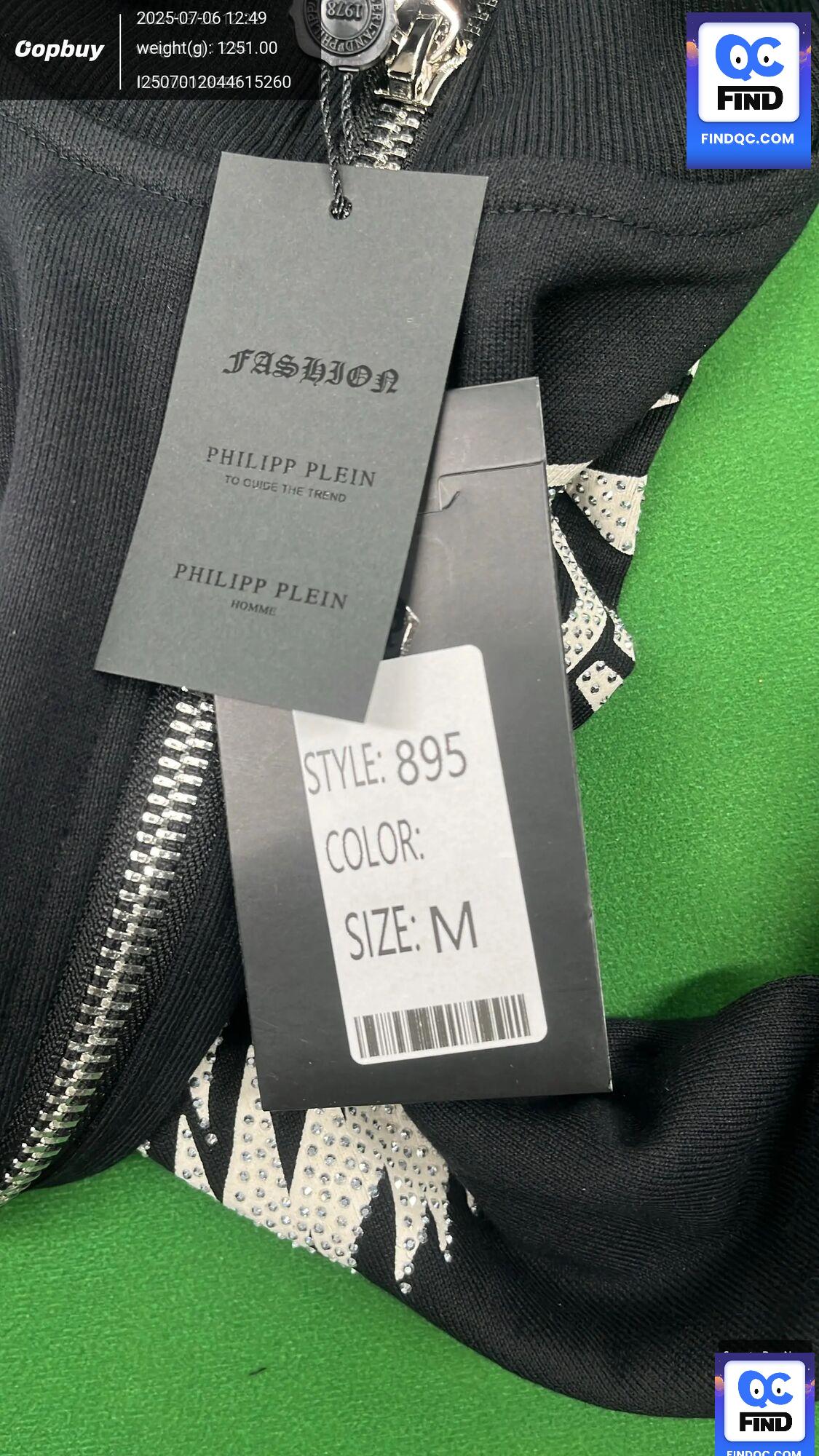 Autumn and Winter Philip plann new men's stand collar sports leisure suit zipper rhinestone tiger head fashion brand PP suit men QC