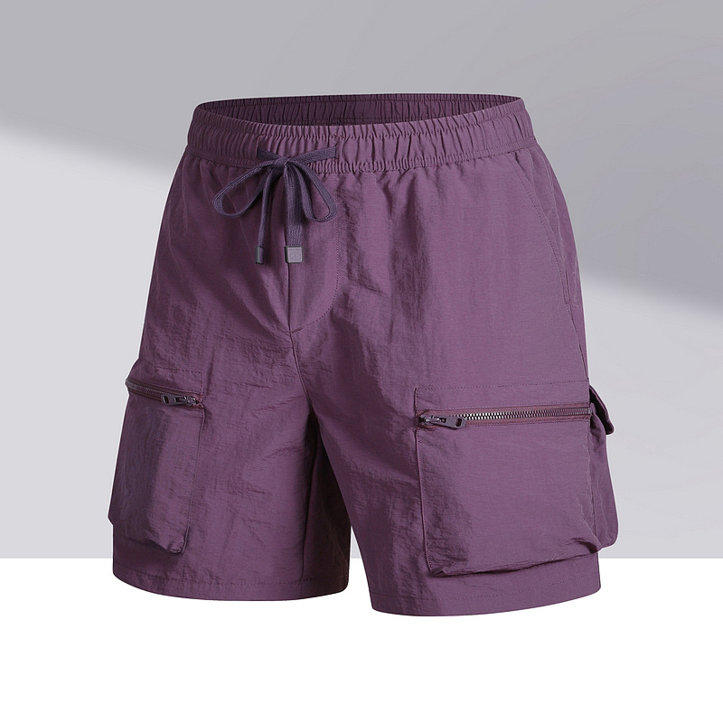 Cross-border Tooling Ice Silk Shorts Men's Summer Thin Elastic Quick-drying Pants Casual Wholesale All-match Short Pants