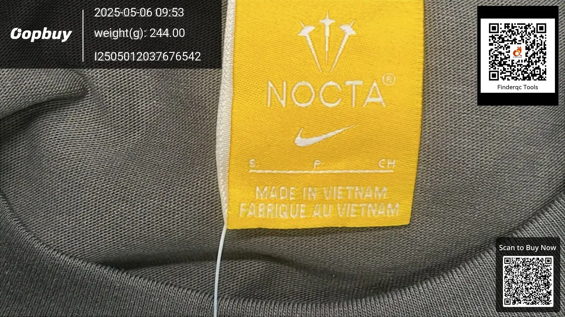 25SS Summer Small Hook Joint NOCTA Couple Sports Leisure Crewneck Printed Short-sleeved T-shirt Trendy