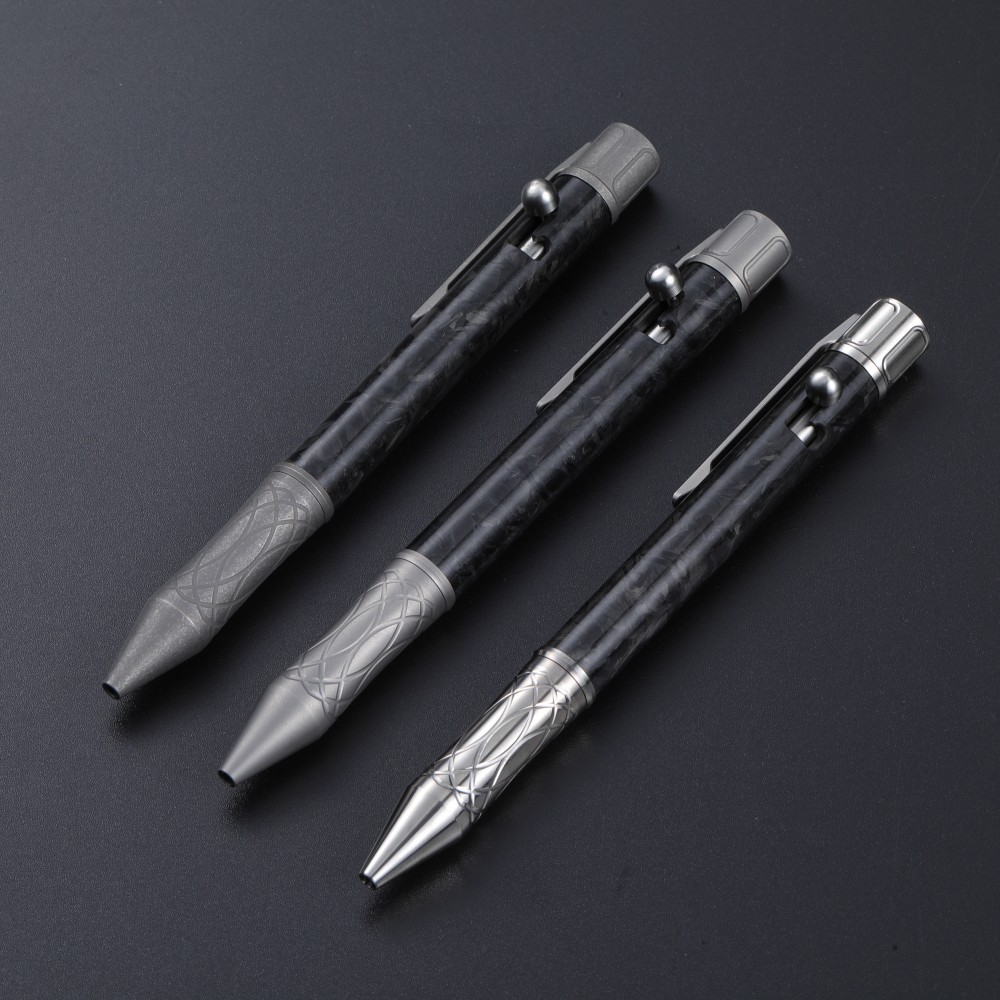 Manufacturer's In-Stock Titanium Alloy Carbon Fiber Tactical Pen with Tungsten Steel Tip for Breaking Windows, Outdoor Women's Pen, Outdoor Survival Tool