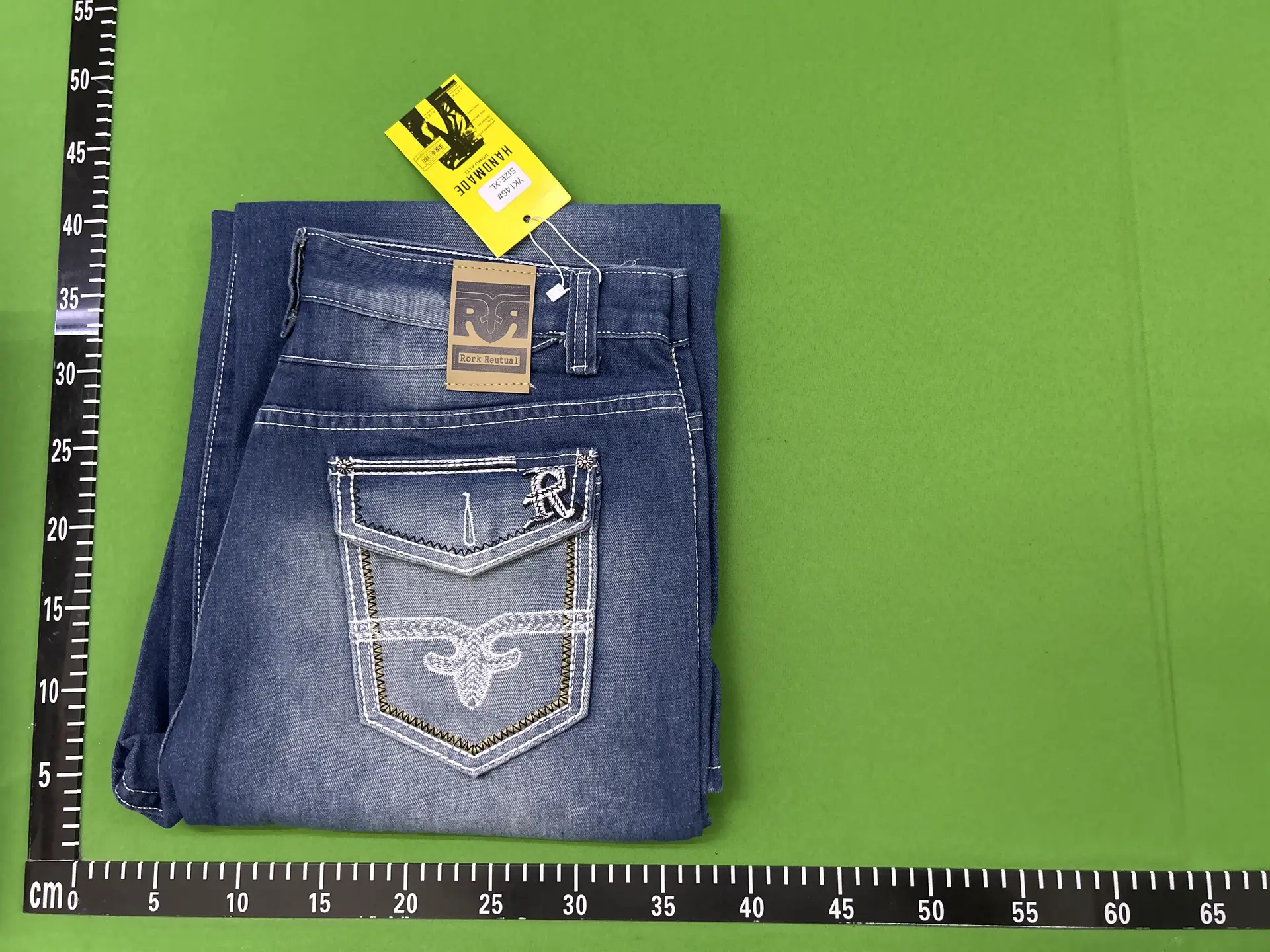 Cross-Border Street European and American Miss Me Fashion Jeans Women's Y2K Flap Pocket Pants Wing Embroidered Retro Denim Pants