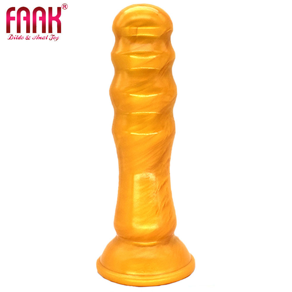 Cross-border wish wholesale golden bamboo pull beads large anal plug silicone penis female private parts masturbation adult supplies