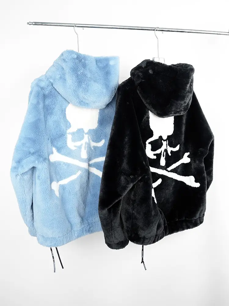 Mastermind Mink Skull Dark High Street Trendy Rhinestone Rope Silhouette Hooded Leather Jacket Mmj Fur