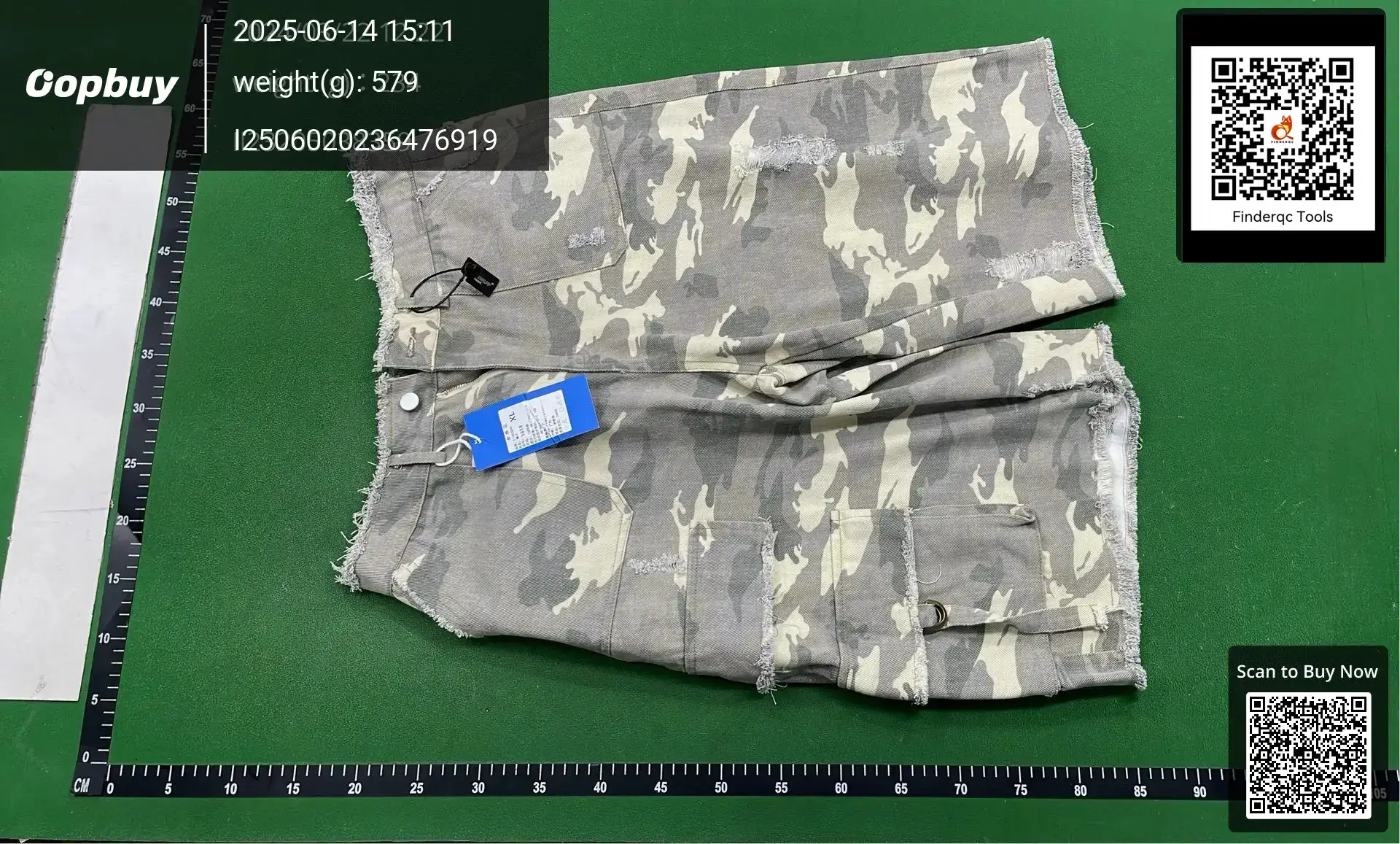 Onlpp American retro Street Leopard Camouflage parka Denim Capri Pants Women Loose Ripped Wide Leg Pants