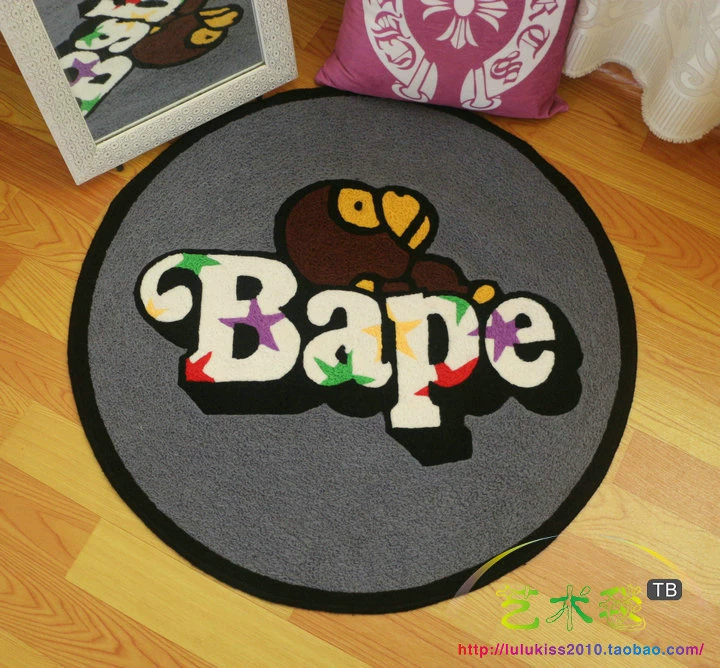 Bape a Bathing Ape Ape Head Comfortable Mat Japanese Street Style Floor Mat Computer Chair Mat Carpet