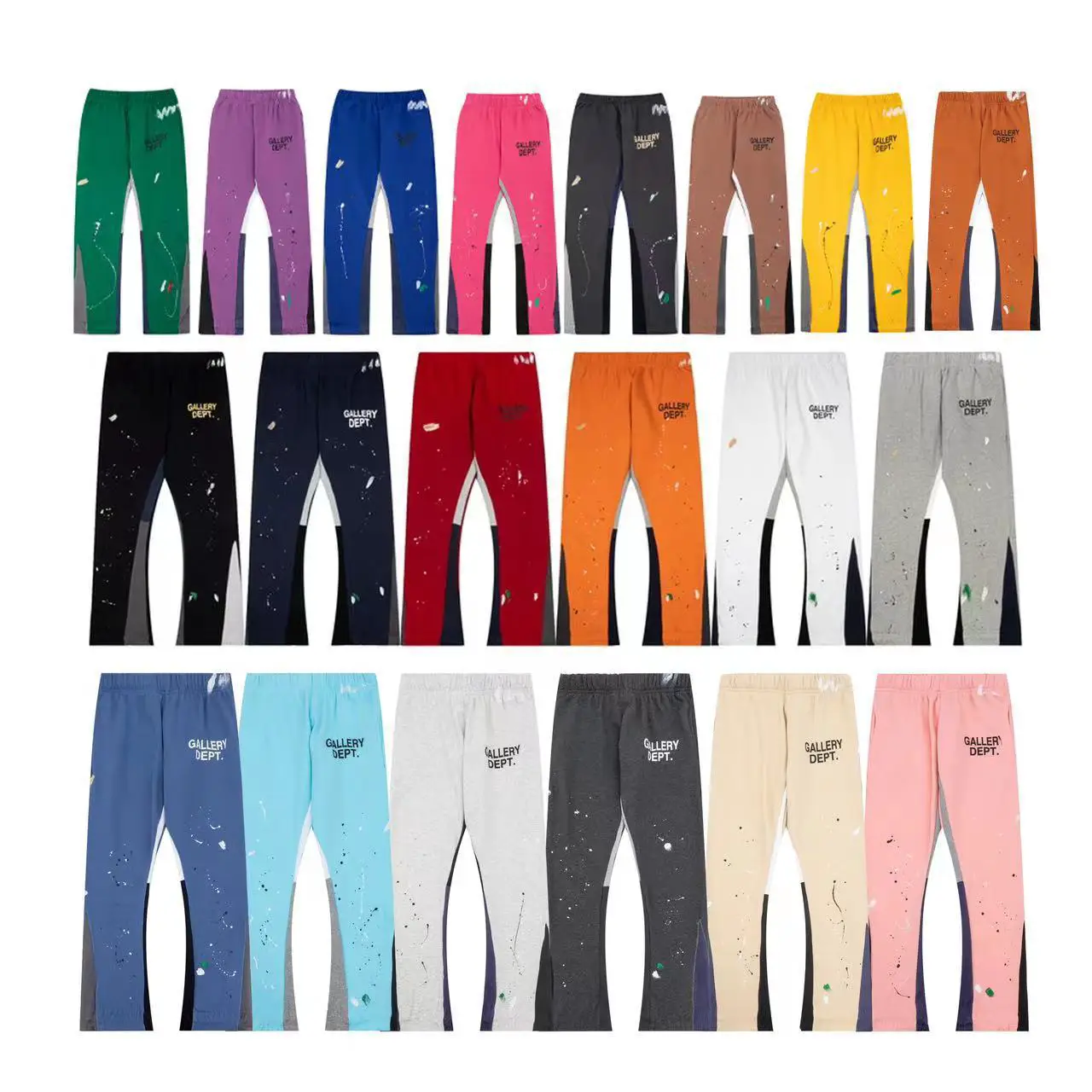 Correct version of cross-border G D classic letters splash ink graffiti printing stitching Joker pants men's and women's casual trousers