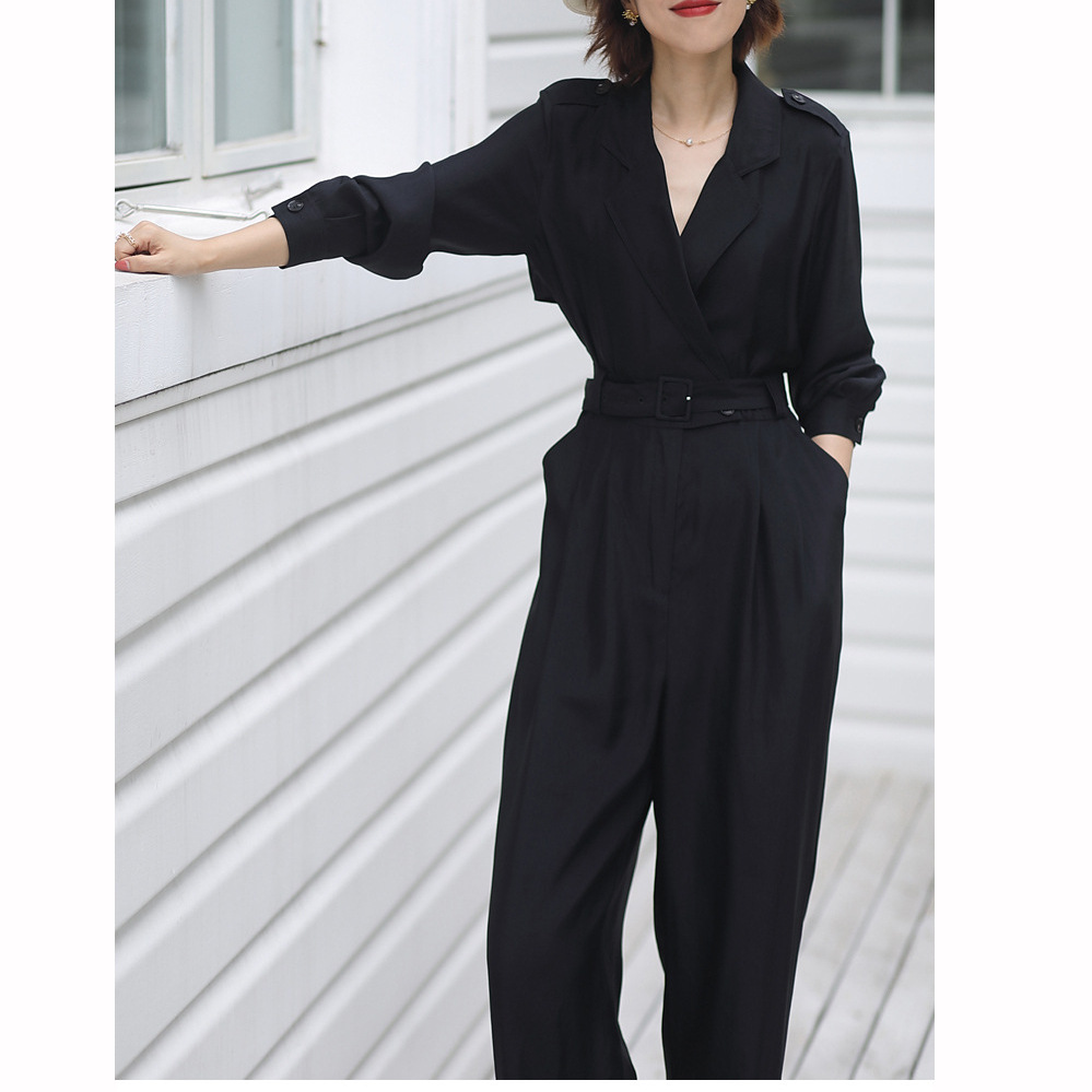 In-Stock New Models of Tencel Workwear Jumpsuits and Suit Pants That Are More Comfortable Than Real Si, Suitable for Petite Sizes, Available for Dropshipping