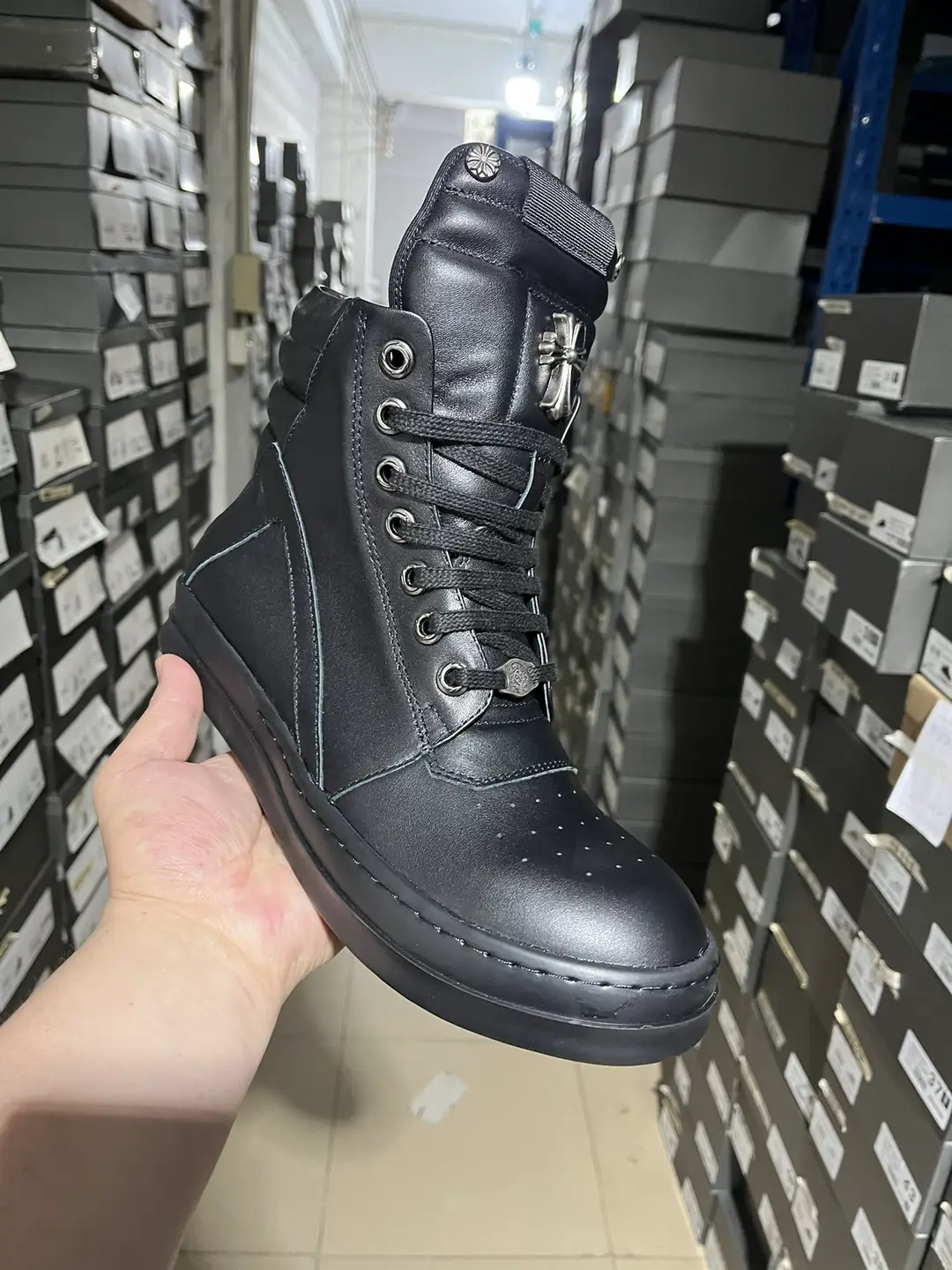 Ro High-Top Lace-Up Boots