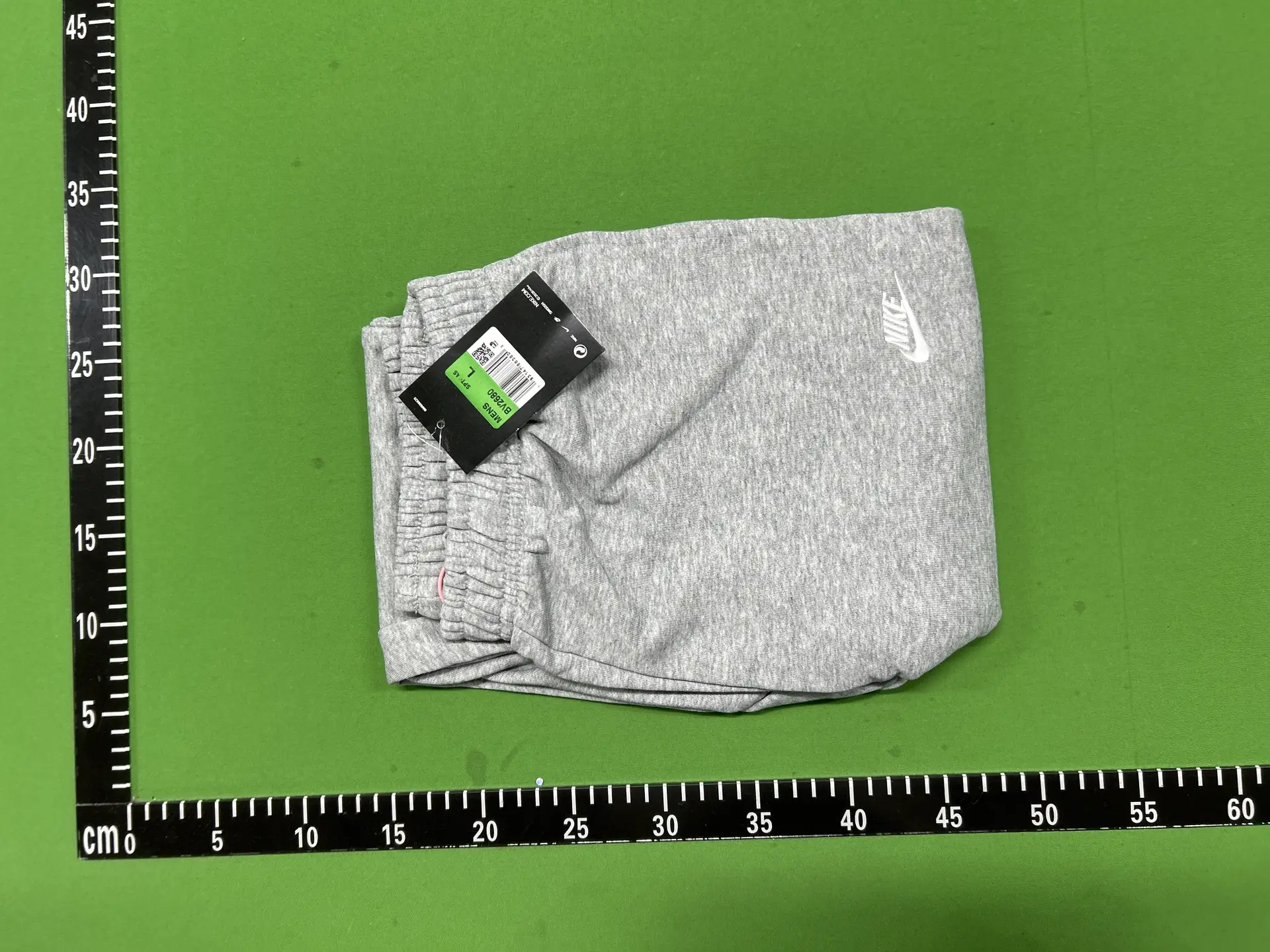 Embroidery on the Left Pocket, White Hook, No Waistband, Two-Tone Fabric Cuffed Long Pants 66032632