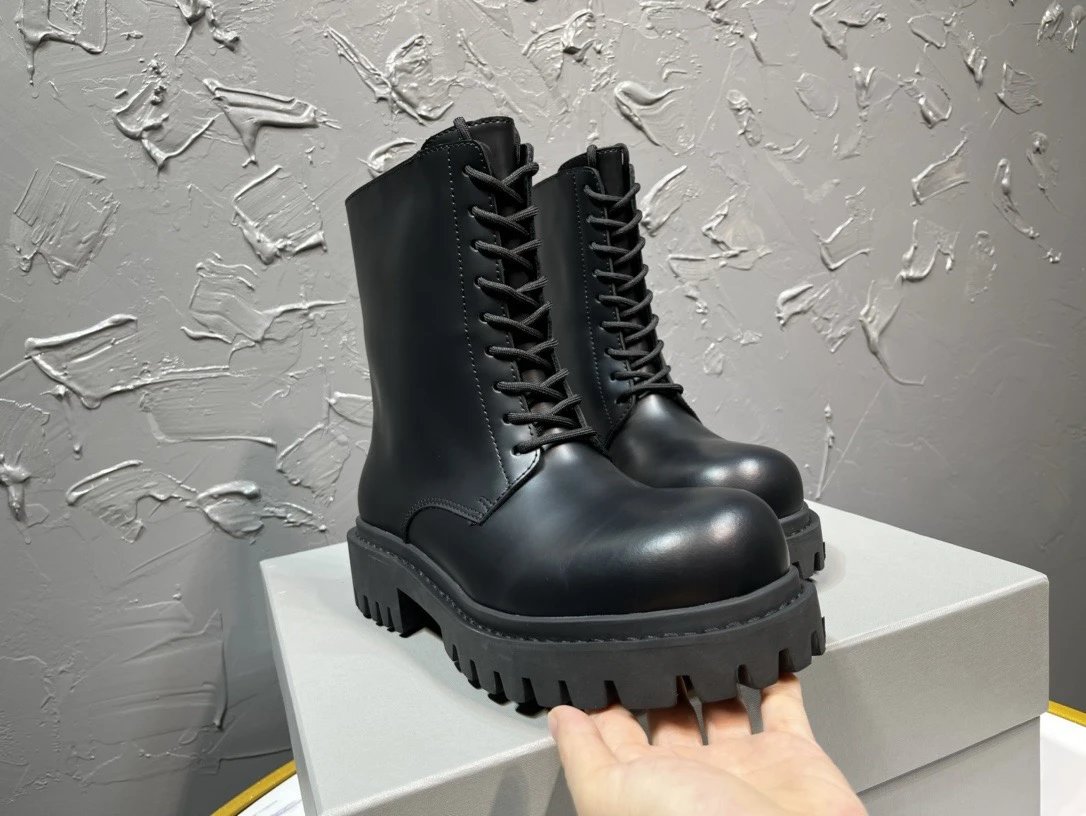 b*l*STRIK*厚底德比高帮靴 Foto QC de WEIDIAN na Qualit.ly