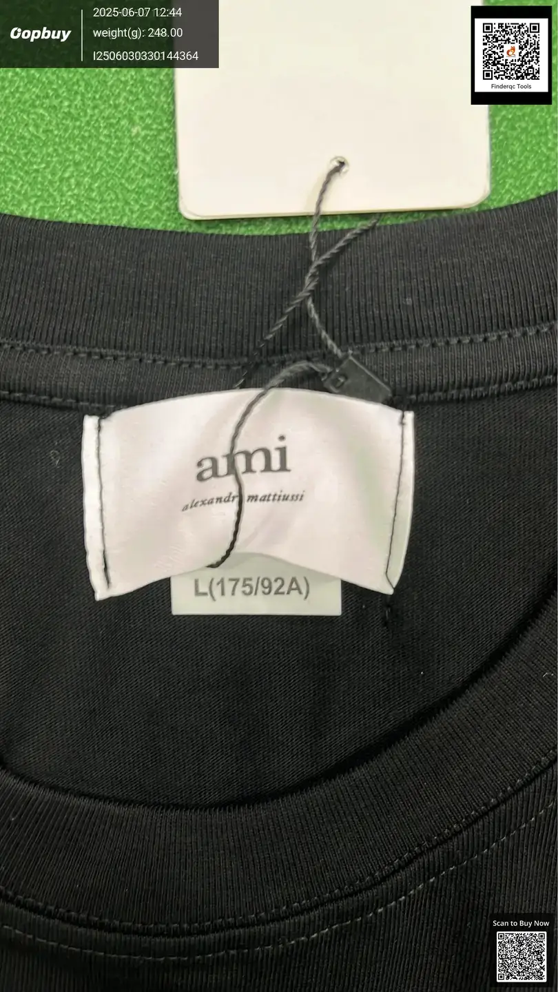 Across the original standard small AMI summer men's and women's simple embroidery 000% cotton casual short sleeve T-shirt top