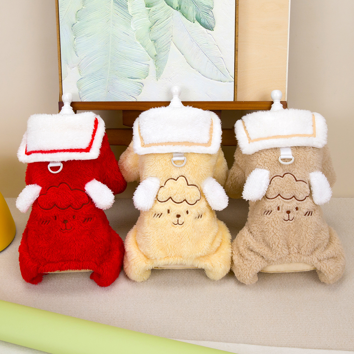 Pet clothes autumn and winter dog clothes new pet clothing double-sided velvet 24 lamb four-leg velvet