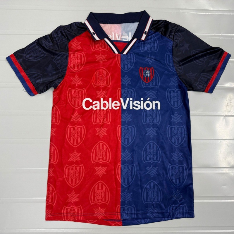 Cross-Border Retro Popular San Lorenzo Short-Sleeved Sports Jersey Football Jersey Fan Football Jersey