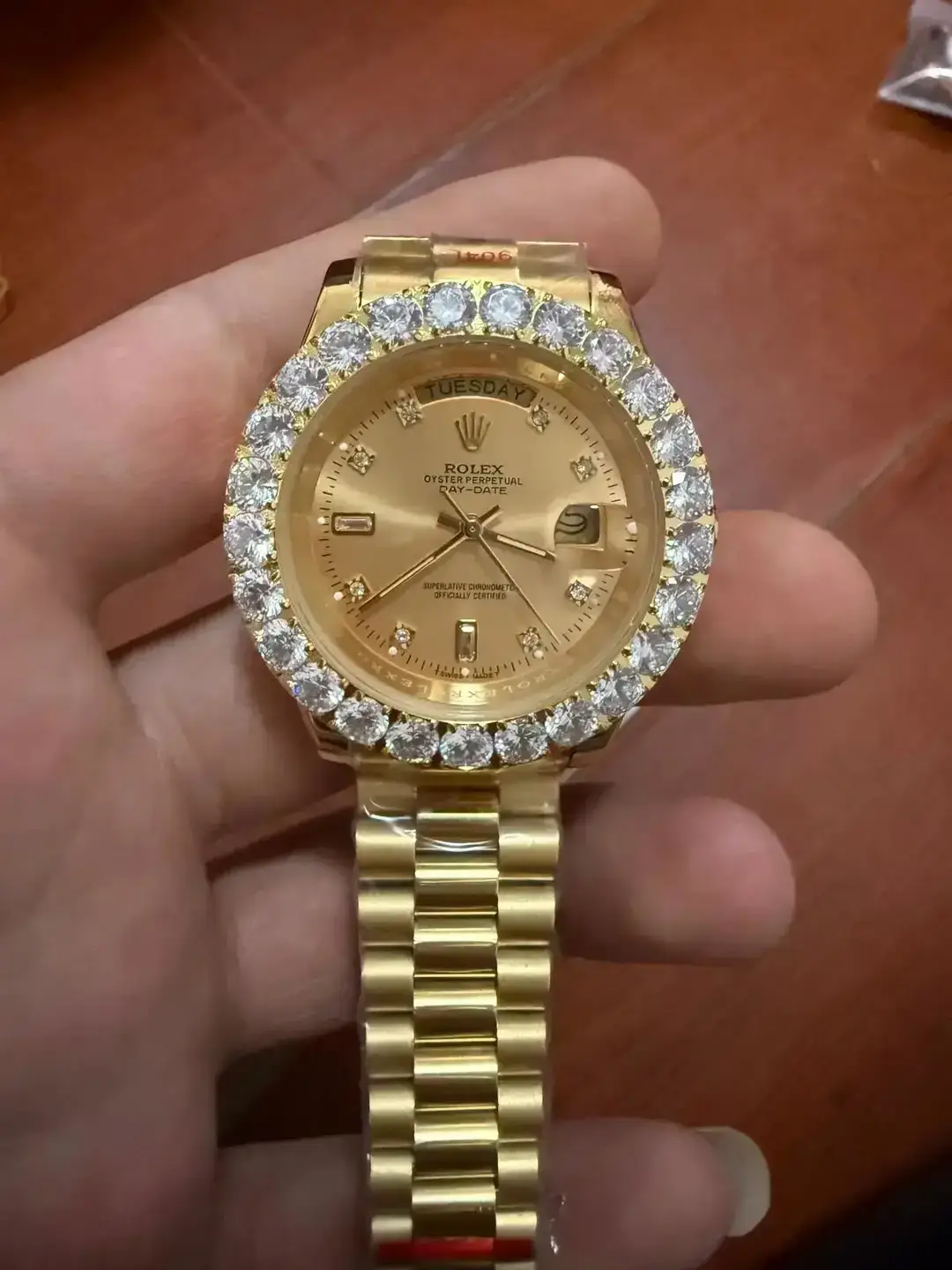 Rolex Oyster Perpetual Day-Date Gold Diamond Bezel