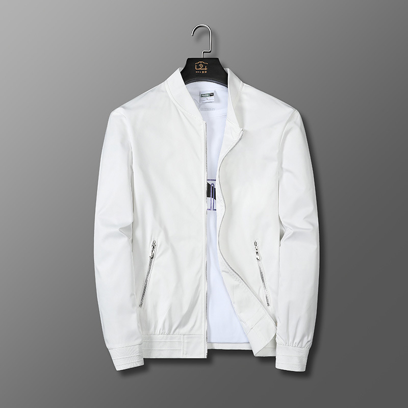 2024 New European Station Spring and Autumn Public Edition Solid Color Casual Simple All-match Fashion Boys Stand Collar Bomber Jacket