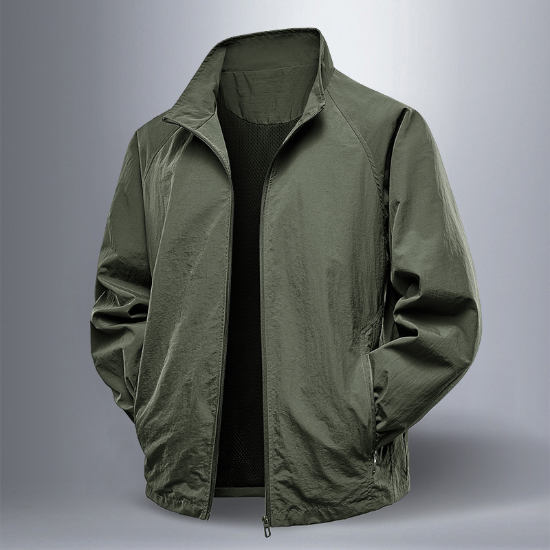 Spring and Autumn Bomber Jacket for Men, Loose Fit, American Casual Style, Large Size Workwear, Dad Jacket, Baseball Jacket