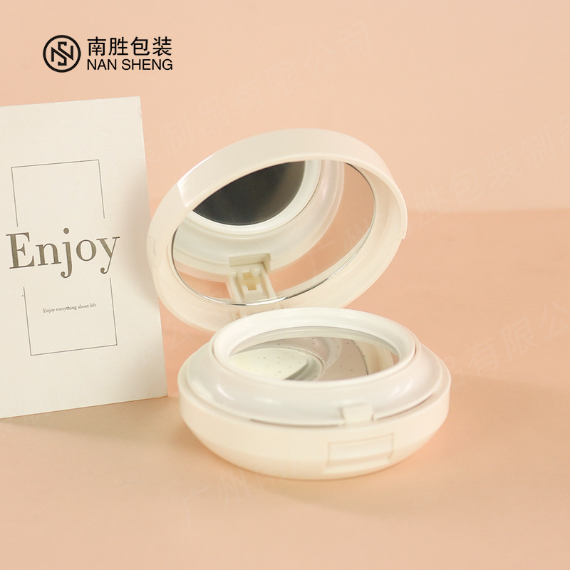 Round Flip-Top Mirror Cushion Box 15g Mirror Press-Type Bb Cream Box Eye Cream Box Empty Box