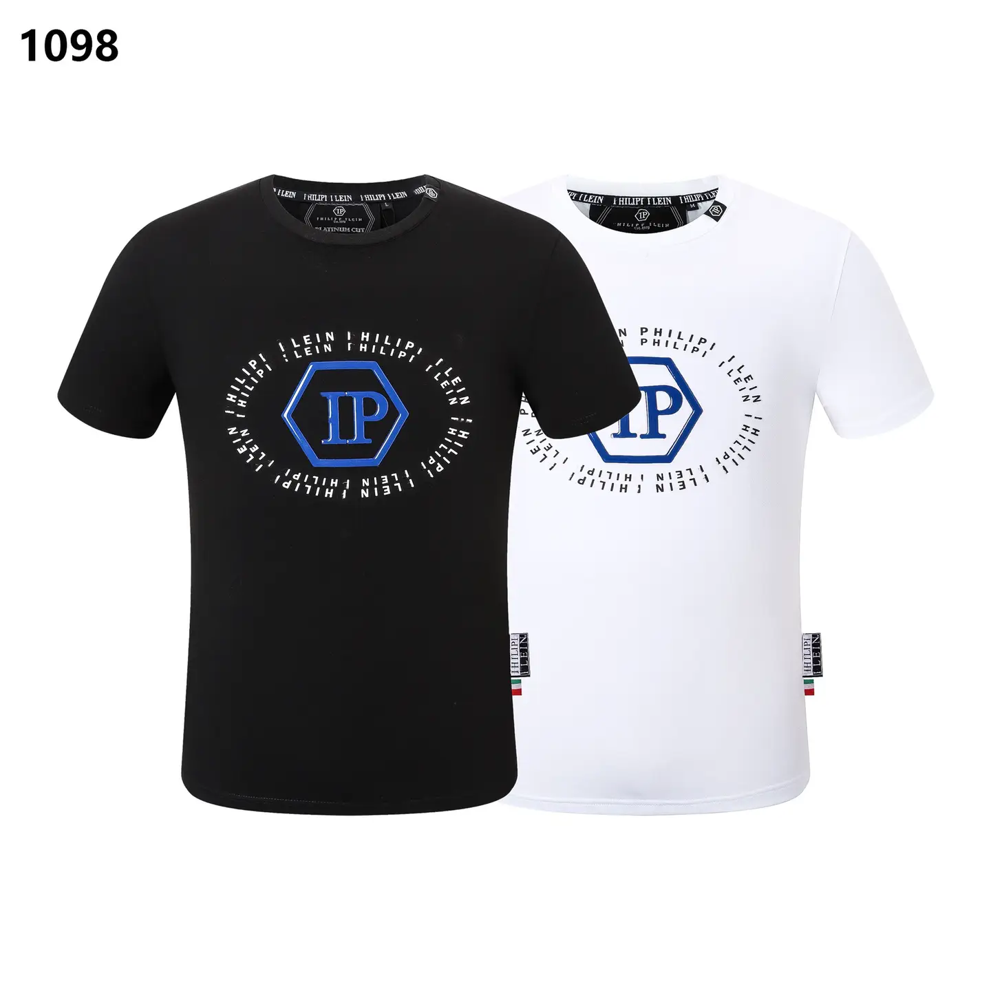 Fashionable Brand Philip Pule Short-Sleeved Men's Round Neck T-Shirt Domineering Stylish High Quality Pp Printed Letter Men's t Wholesale