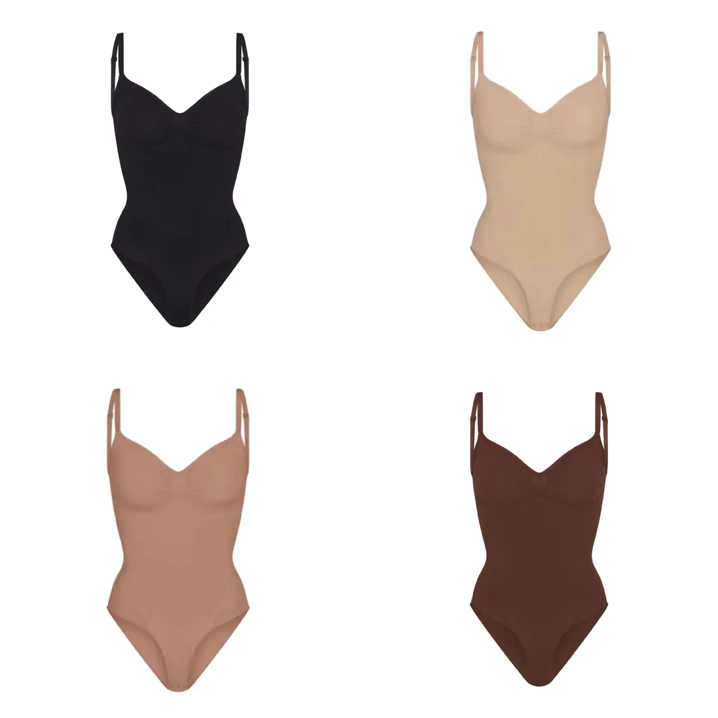 Skims Kardashian-Style Camisole High-Elasticity Tummy Control Shapewear Top Sexy Tight-Fitting Seamless Backless Bodysuit