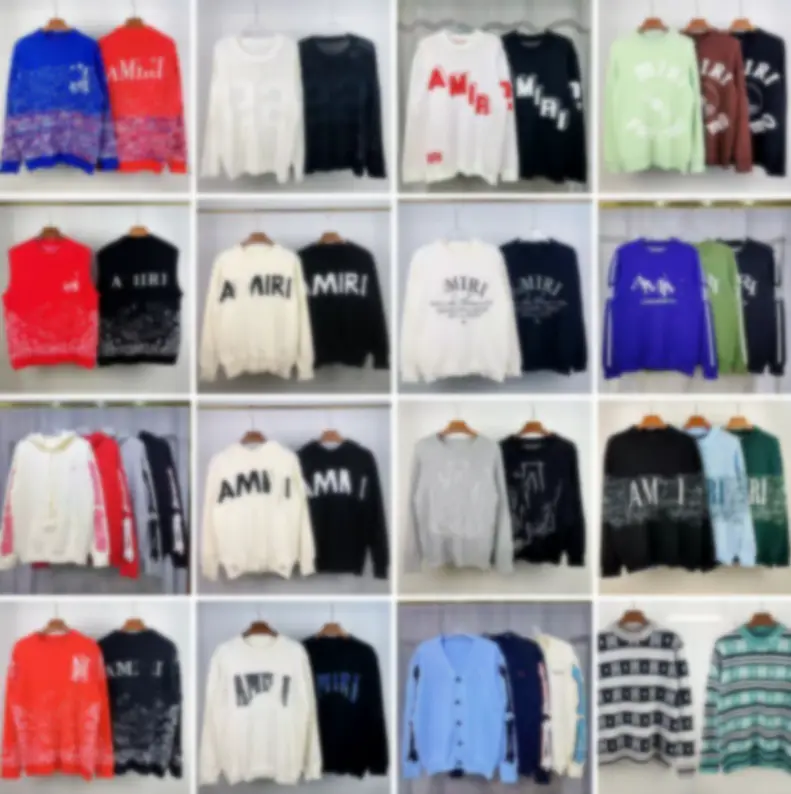 Foreign Trade Wholesale a Trendyy Letter Mlogo Jacquard Tassel Destruction Hole Loose Style Hooded Round Neck Sweater