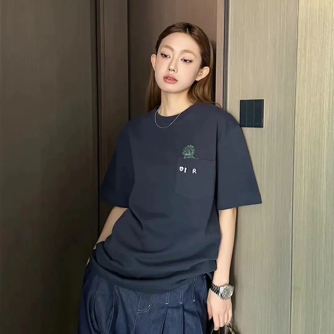 Nanyou high goods original standard summer new D home red book net red pocket small dinosaur men's and women's loose short sleeve T-shirt