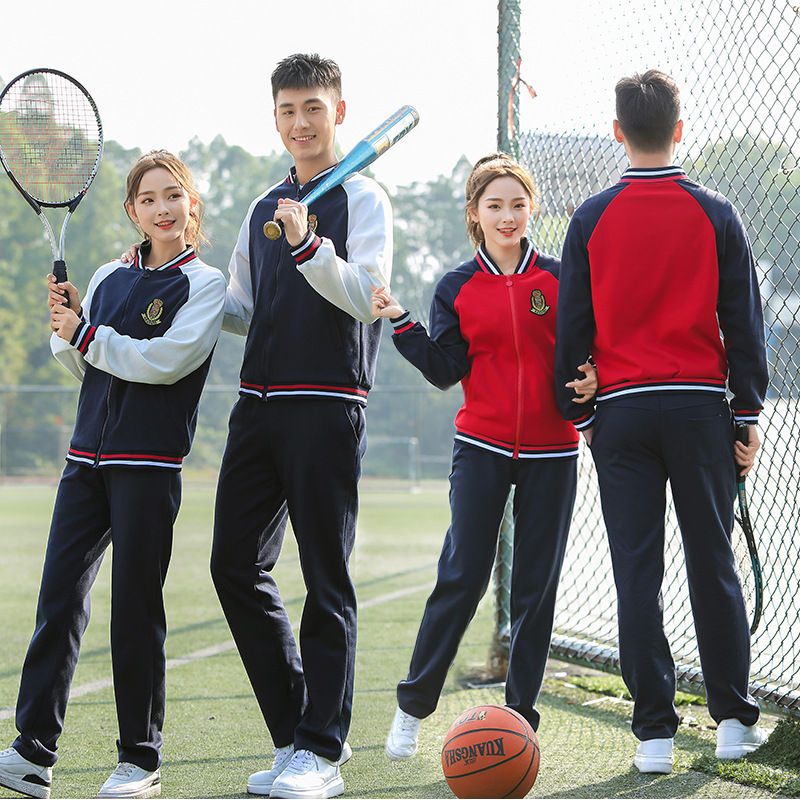 Autumn New Junior Senior high school Students School Uniform Group Performance Uniform Baseball Uniform Sports Meeting Class Uniform South Korea Group Clothing