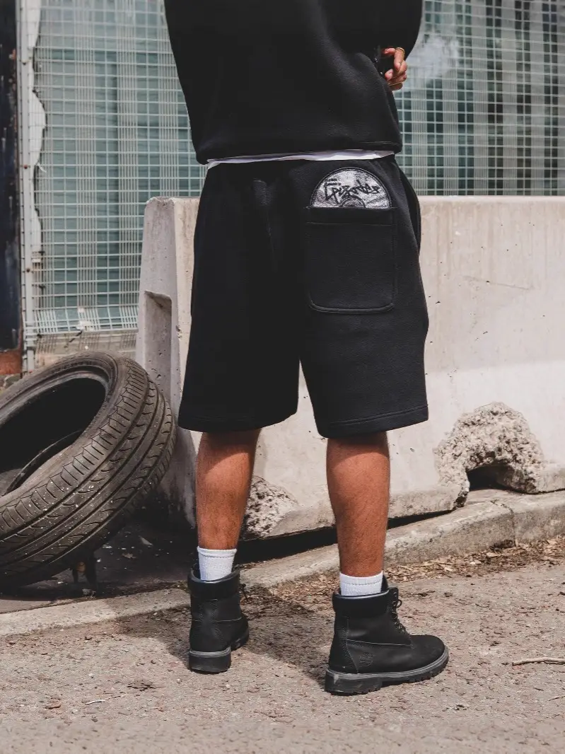 Cross-Border European and American Trendy Brand Embroidered Casual Pants for Men and Women, Street Fashion Record Design Pattern Loose Shorts
