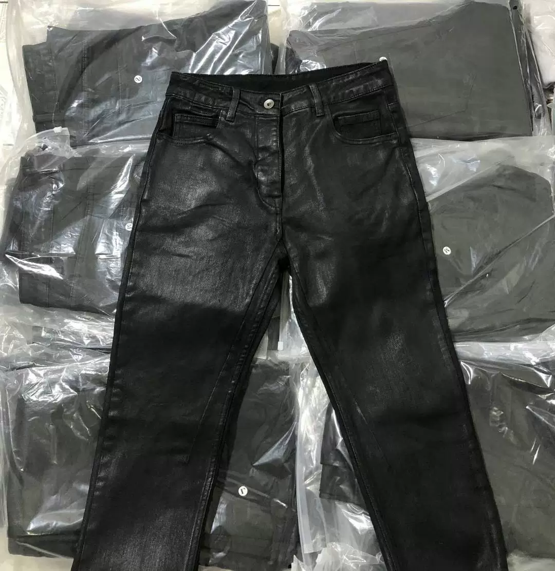 Japanese style male OWEN youth casual slim fit RICK cigarette tube high street coating denim ro wax retro Foto QC de TAOBAO na Qualit.ly