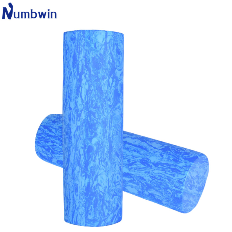 45cm camouflage blue light surface yoga column eva solid relaxing foam shaft yoga stick soft comfortable massage wolf tooth