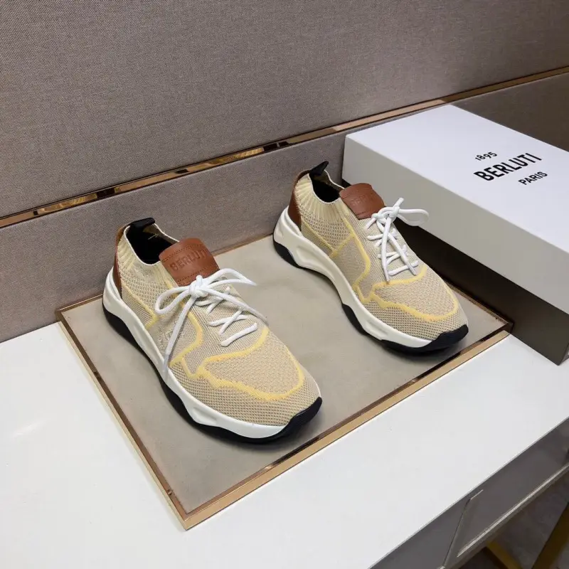 Berlut Bruti fly knit sneakers socks shoes soft sole spring and summer fly knit sports casual upscale men's shoes