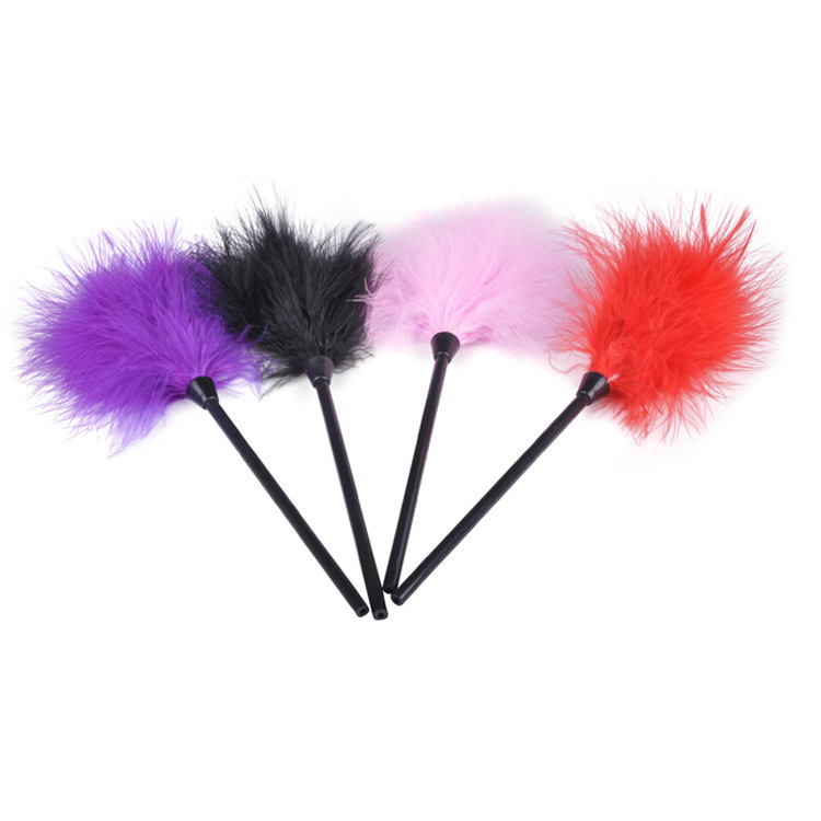 Sex toys feather teaser stick female foreplay flirting turkey feather whip sm training props one-piece delivery