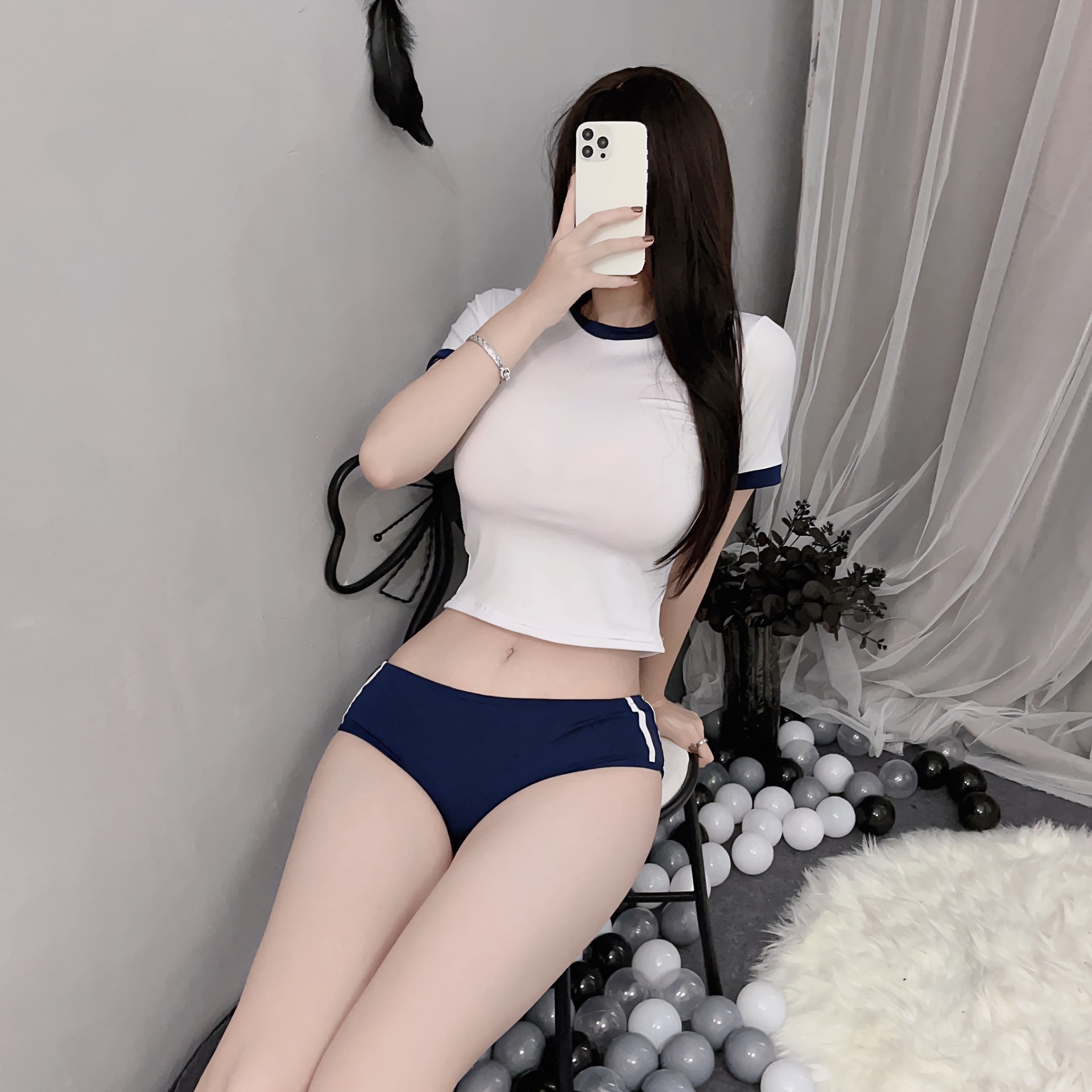 Yiyu Sexy Lingerie Temptation Small Fresh Japanese Dead Library Water Sexy Swimsuit Gymnastics Suit 6913