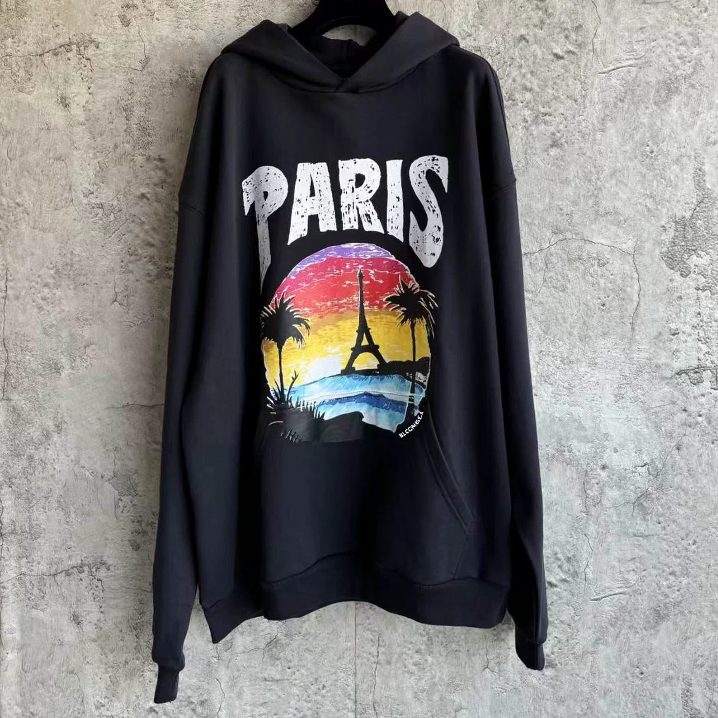 BLCCNIEGEA 25S Fashionable and Trendy Casual Hoodie, Men's and Women's Printed Embroidered Round Neck Hoodie