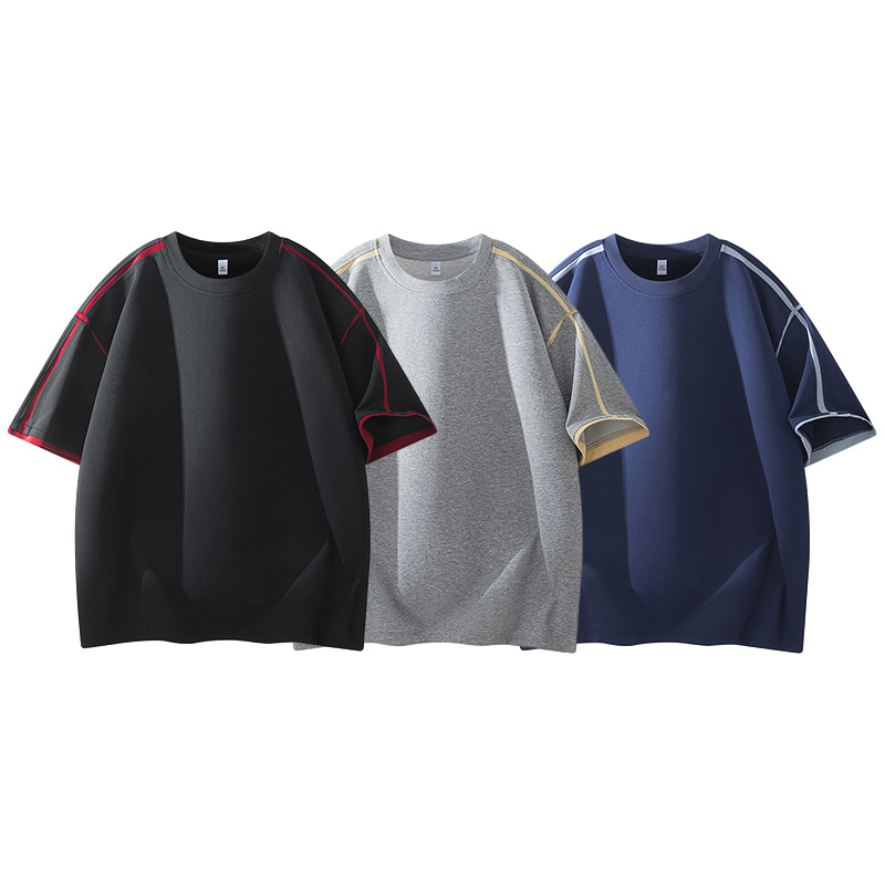 Summer American-Style Short-Sleeve Round-Neck Unisex T-Shirt Custom Trendy Brand Ice-Feel Short-Sleeve Men's Casual Breathable T-Shirt