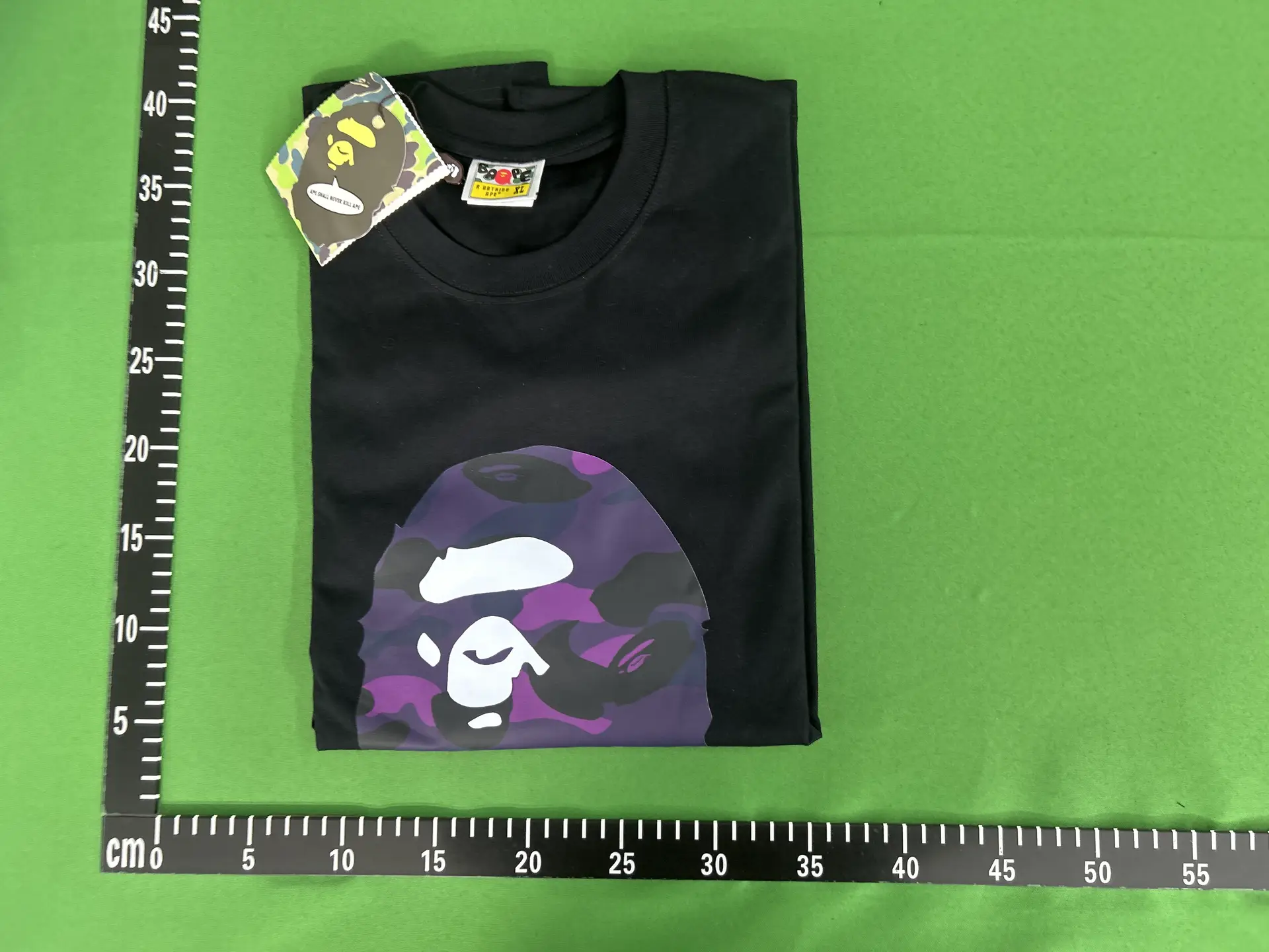 BAPE Purple Camo Ape Head T-Shirt Black