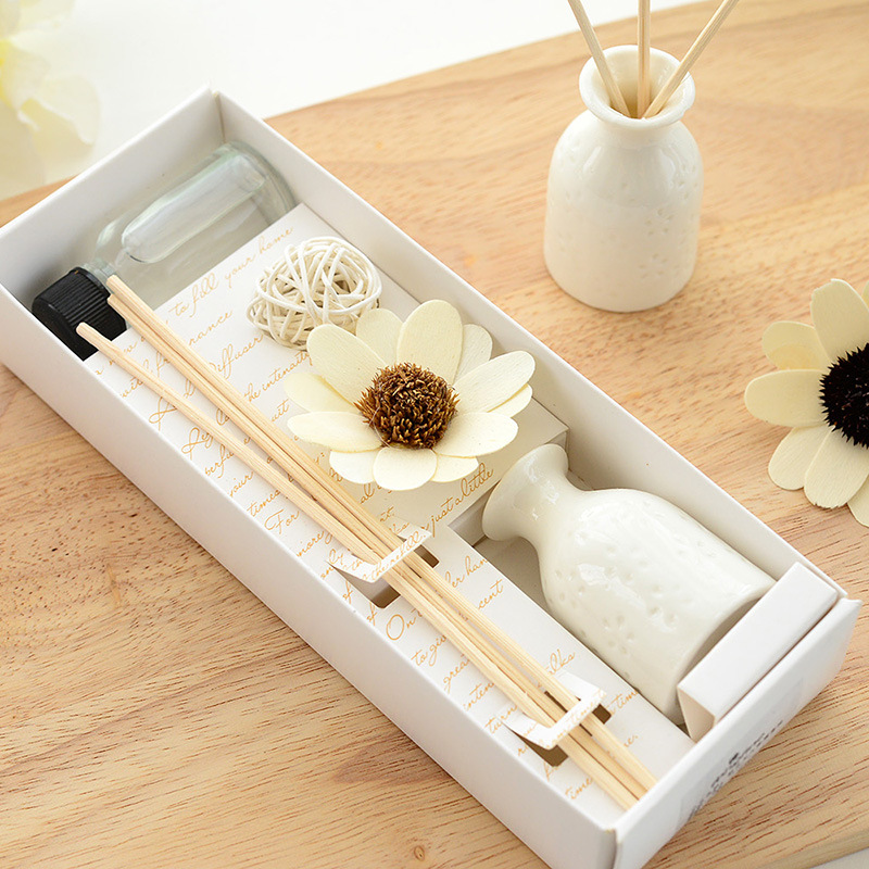 Hot-Selling Lavender Fireless Aromatherapy Set Can Be Customized with Rattan Ceramic Essential Oil Volatile Aromatherapy Perfume Manufacturer Wholesale