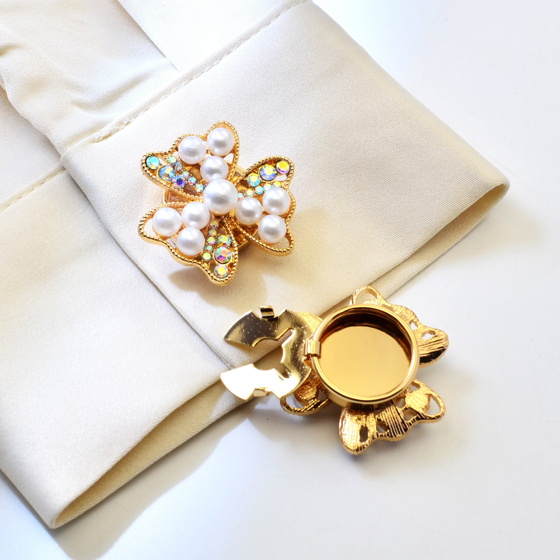 Button Cover Shirt Button Pearl Button Cover Rhinestone Cufflink Turtle Button Set Buckle Clip Buckle Jewelry Accessories