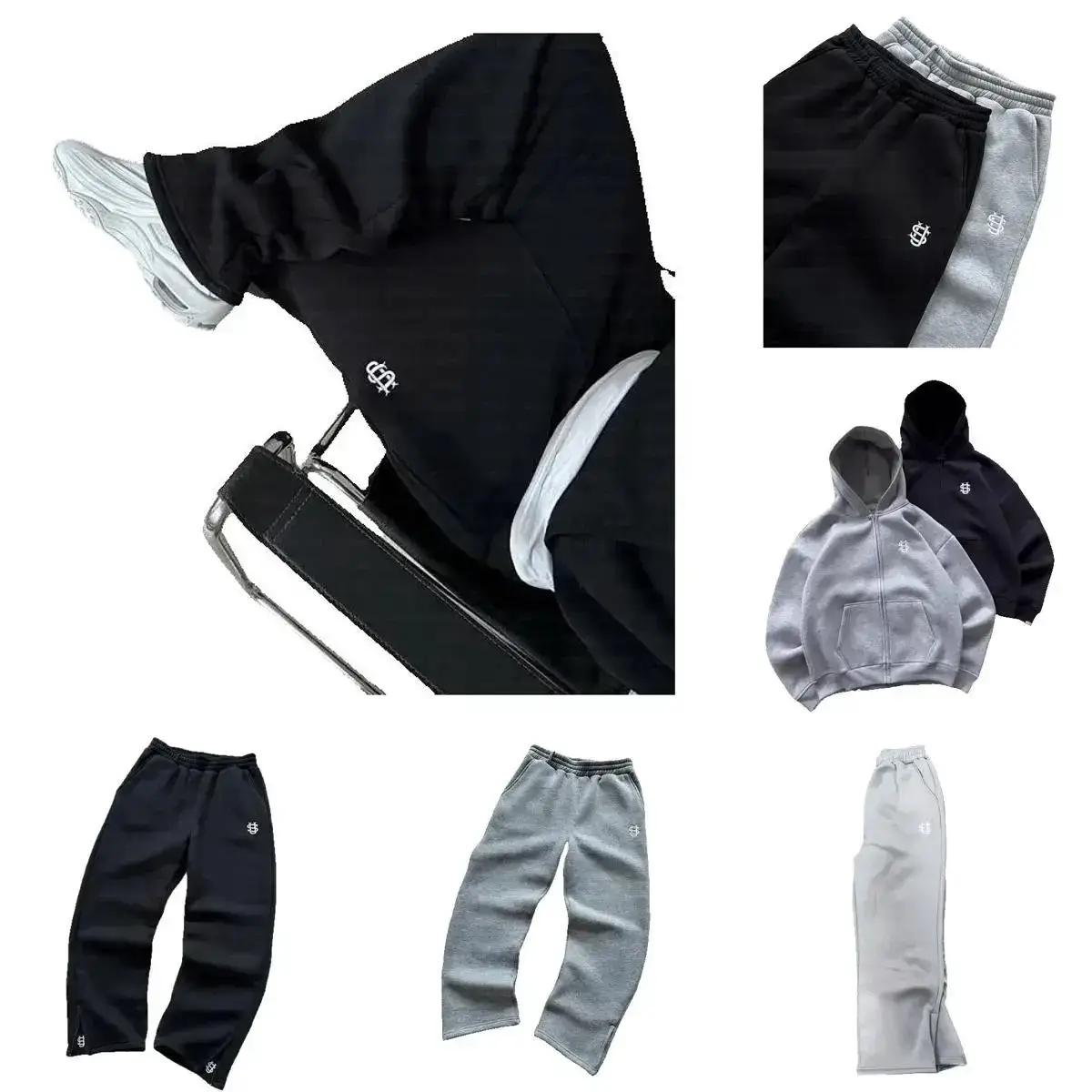 Embroidered Logo Sweatpants and Hoodies