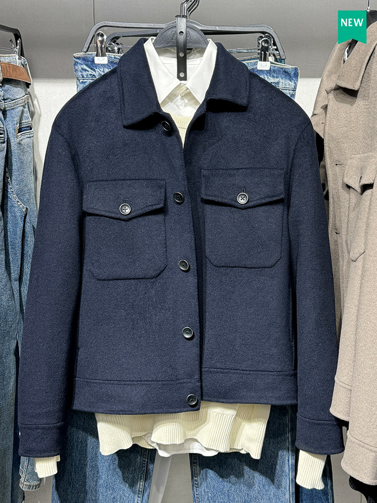Cabinet 699! New Spring and Autumn Men's Wool Blend Double-Sided Fabric Long-Sleeve Shirt-Style Jacket Za5854404