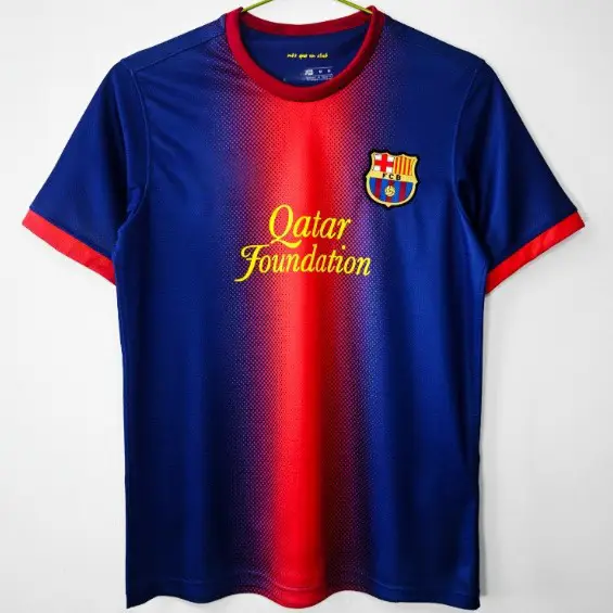 Retro Fan Version of La Liga Barcelona Short-Sleeved Jersey Football Fan Football Jersey