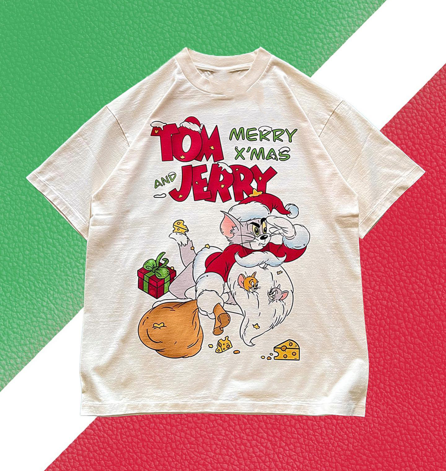 Thousands of Good Stuff! Restores the Heavy Weight and Direct Spray! Tom Jerry Cartoon Basic Genderless Casual Short-Sleeved T-Shirt Foto QC da TAOBAO su Qualit.ly